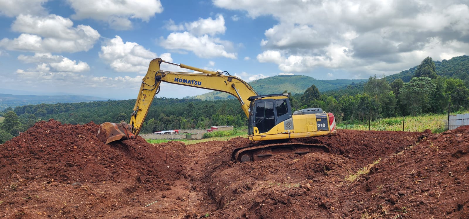 Exterior construction progress at a Mayboke project site